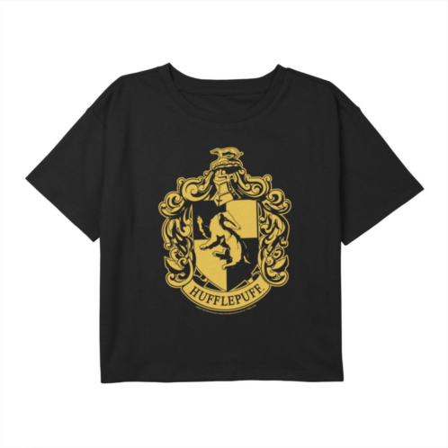 Licensed Character Girls 7-16 Harry Potter Hufflepuff Simple House Crest Tee