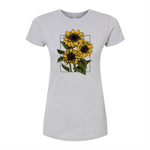 Licensed Character Juniors Vintage Sunflowers Fitted Tee