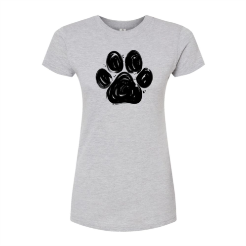 Licensed Character Juniors Paw Print Fitted Tee