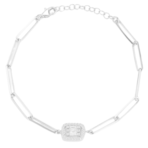 Sunkissed Sterling Cubic Zirconia Link Bracelet