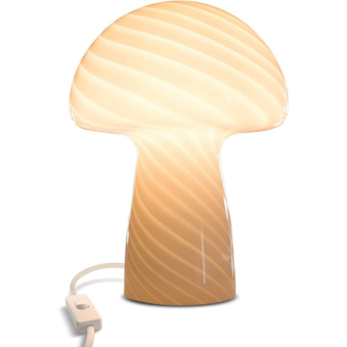 Brightech Mushroom LED Table Lamp - White