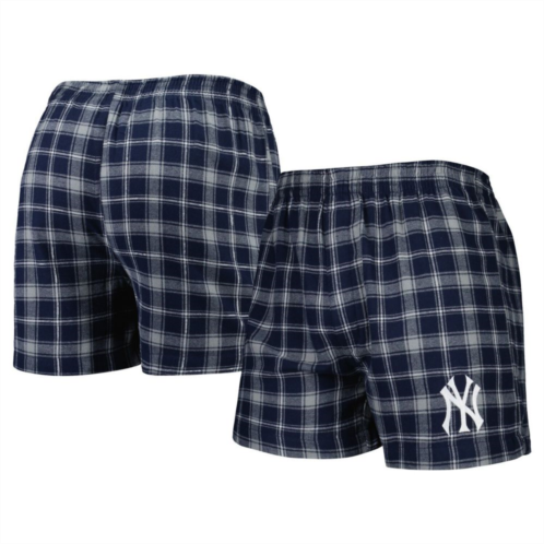 Unbranded Mens Concepts Sport Navy/Gray New York Yankees Ledger Flannel Boxers