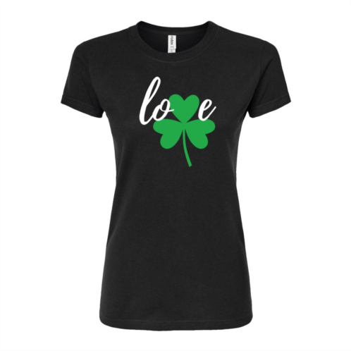 Licensed Character Juniors Shamrock Love St. Patricks Day Fitted Graphic Tee