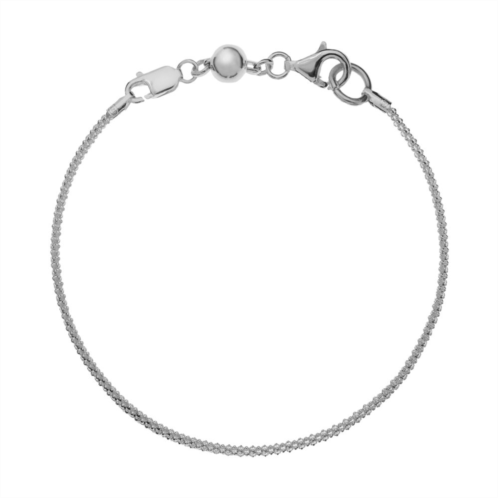 Individuality Beads Sterling Silver Wheat Chain Bracelet