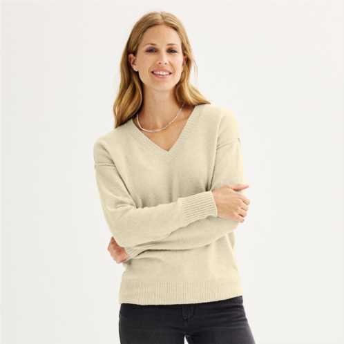 Womens Sonoma Goods For Life V-Neck Pullover Sweater