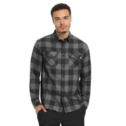Hurley Mens Plaid Button-Up Flannel Shirt
