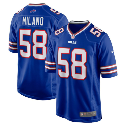 Nitro USA Mens Nike Matt Milano Royal Buffalo Bills Game Player Jersey