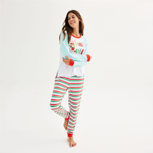 Petite Jammies For Your FamiliesSweater Knit Mama Elf Top & Bottoms Pajama Set by Cuddl Duds