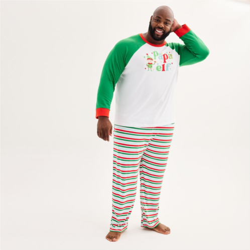 Big & Tall Jammies For Your Families Papa Elf Top & Bottoms Pajama Set by Cuddl Duds