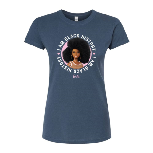 Licensed Character Juniors Barbie Black History Fitted Graphic Tee