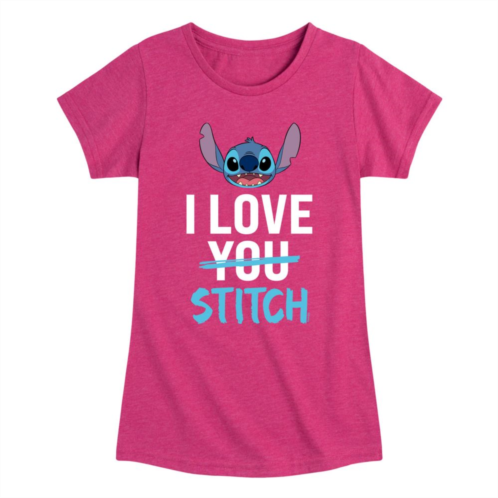 Licensed Character Disneys Lilo & Stitch Girls 7-16 I Love Stitch Graphic Tee