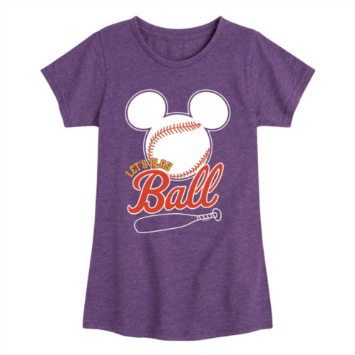 Licensed Character Disneys Girls 7-16 Baseball Graphic Tee