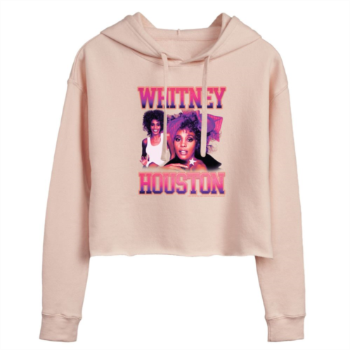 Licensed Character Juniors Whitney Houston Vintage Cropped Hoodie