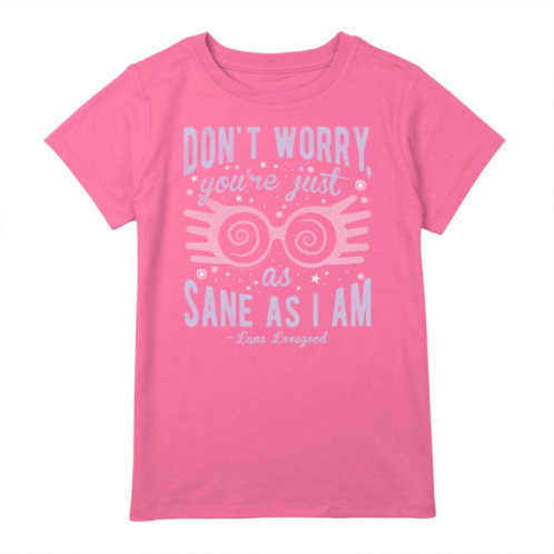 Licensed Character Girls 7-16 Harry Potter Luna Youre Just As Sane As I Am Quote Graphic Tee