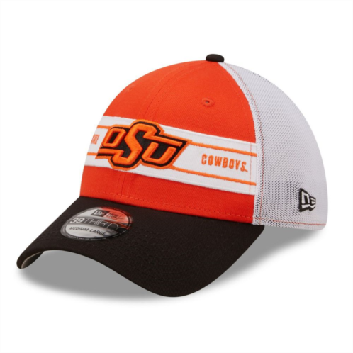 Mens New Era Orange/Black Oklahoma State Cowboys Banded 39THIRTY Flex Hat