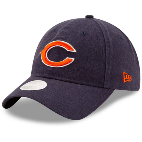 Womens New Era Navy Chicago Bears Core Classic Primary 9TWENTY Adjustable Hat
