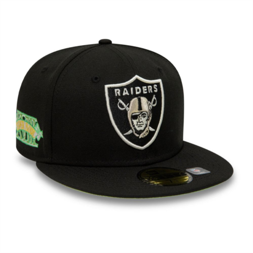 Mens New Era Black Las Vegas Raiders Citrus Pop 59FIFTY Fitted Hat