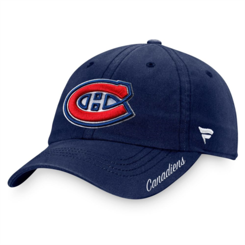 Womens Fanatics Branded Navy Montreal Canadiens Primary Logo Adjustable Hat
