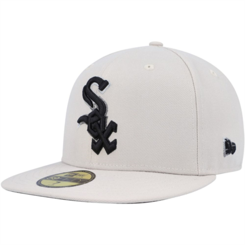 Mens New Era Khaki Chicago White Sox Stone Dim Undervisor 59FIFTY Fitted Hat