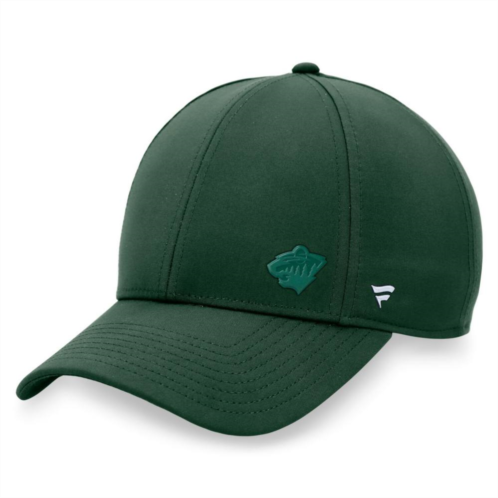 Womens Fanatics Branded Green Minnesota Wild Authentic Pro Road Structured Adjustable Hat