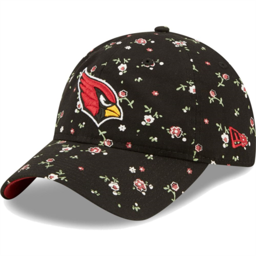 Womens New Era Black Arizona Cardinals Floral 9TWENTY Adjustable Hat