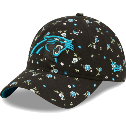 Womens New Era Black Carolina Panthers Floral 9TWENTY Adjustable Hat