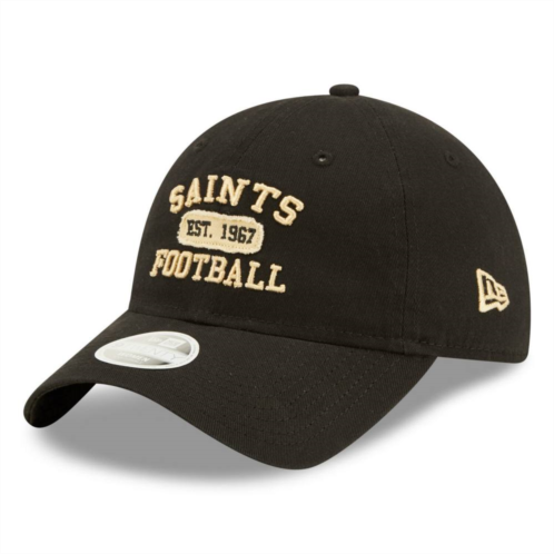 Womens New Era Black New Orleans Saints Formed 9TWENTY Adjustable Hat