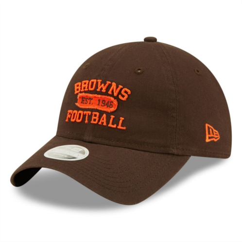 Womens New Era Brown Cleveland Browns Formed 9TWENTY Adjustable Hat