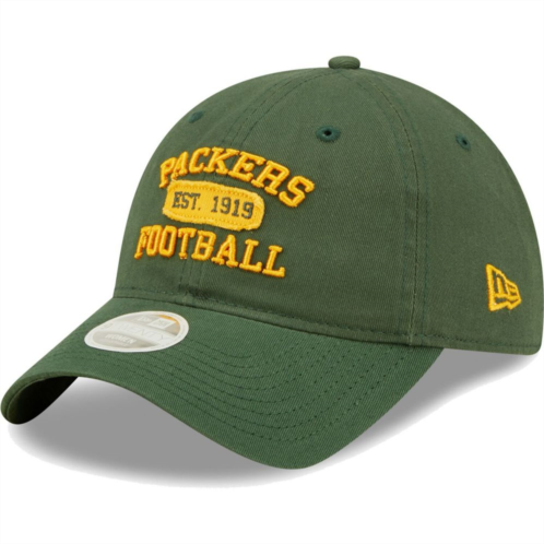 Womens New Era Green Green Bay Packers Formed 9TWENTY Adjustable Hat