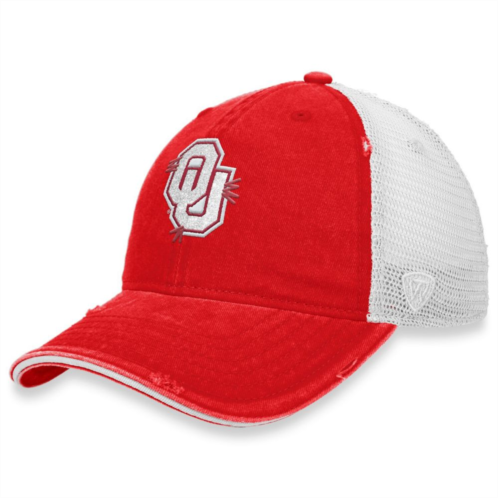 Womens Top of the World Crimson/White Oklahoma Sooners Radiant Trucker Snapback Hat