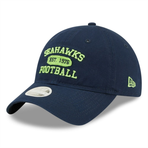 Womens New Era College Navy Seattle Seahawks Formed 9TWENTY Adjustable Hat