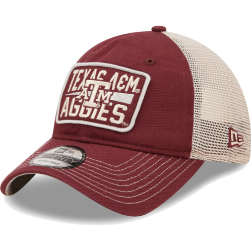 Mens New Era Maroon/Natural Texas A&M Aggies Devoted 9TWENTY Adjustable Hat