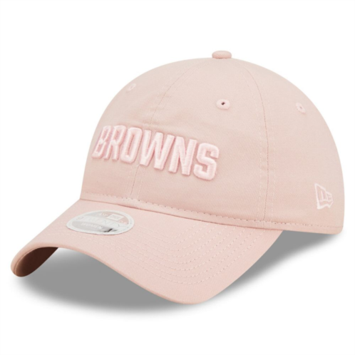 Womens New Era Pink Cleveland Browns Core Classic 2.0 Tonal 9TWENTY Adjustable Hat