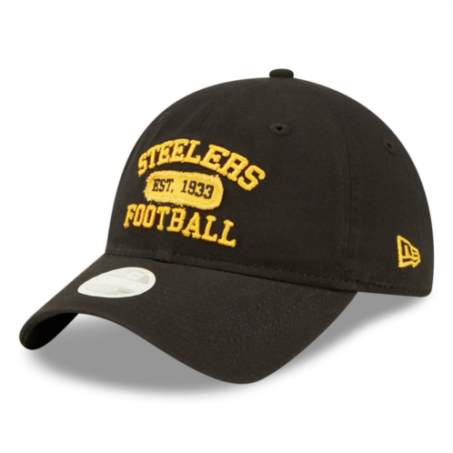 Womens New Era Black Pittsburgh Steelers Formed 9TWENTY Adjustable Hat