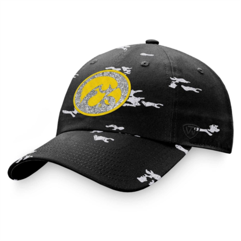 Womens Top of the World Black Iowa Hawkeyes OHT Military Appreciation Betty Adjustable Hat