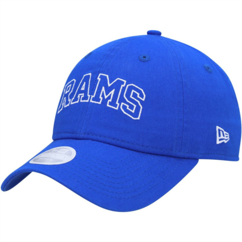 Womens New Era Royal Los Angeles Rams Collegiate 9TWENTY Adjustable Hat