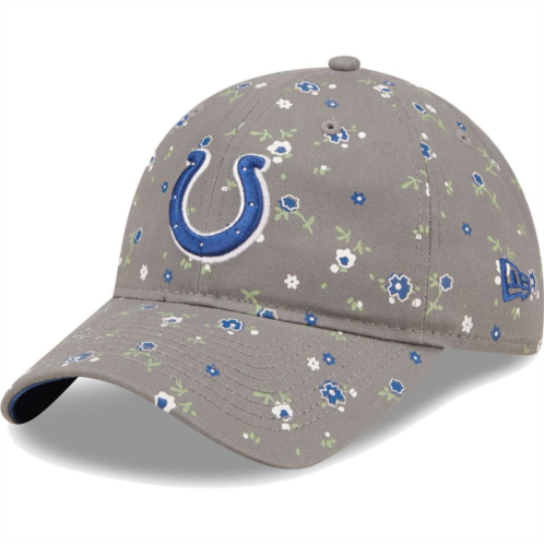Womens New Era Graphite Indianapolis Colts Floral 9TWENTY Adjustable Hat