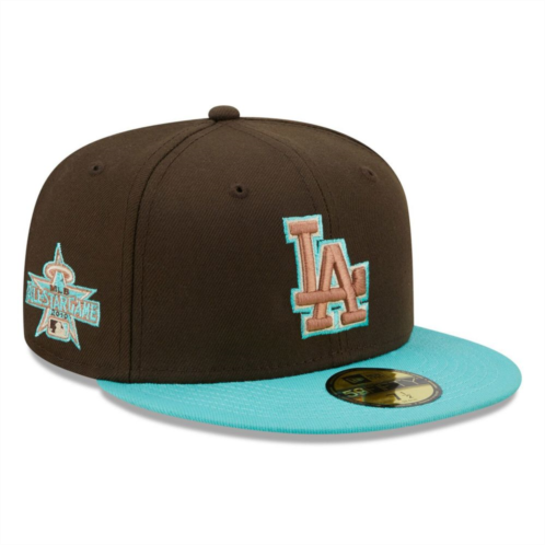 Mens New Era Brown/Mint Los Angeles Dodgers Walnut Mint 59FIFTY Fitted Hat