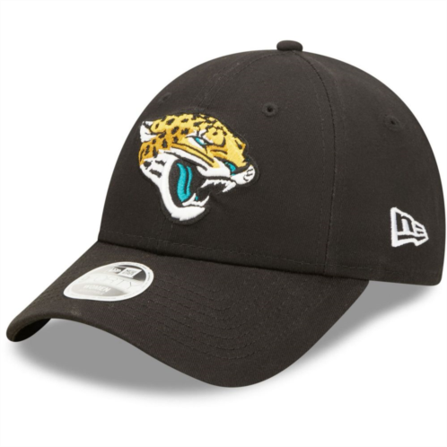 Womens New Era Black Jacksonville Jaguars Simple 9FORTY Adjustable Hat