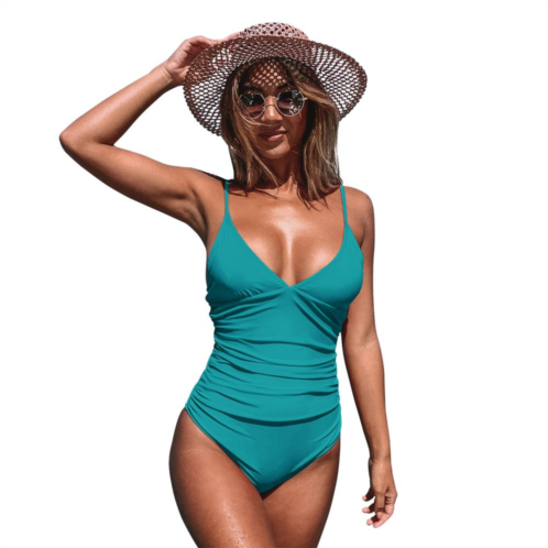 Womens CUPSHE Solid One-Piece Swimsuit