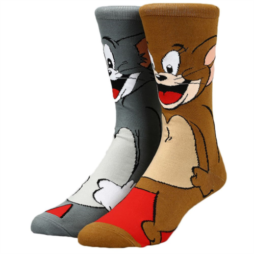 Licensed Character Mens Tom And Jerry Crew Socks