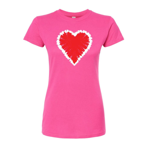 Licensed Character Juniors Tie Dye Heart Fitted Graphic Tee