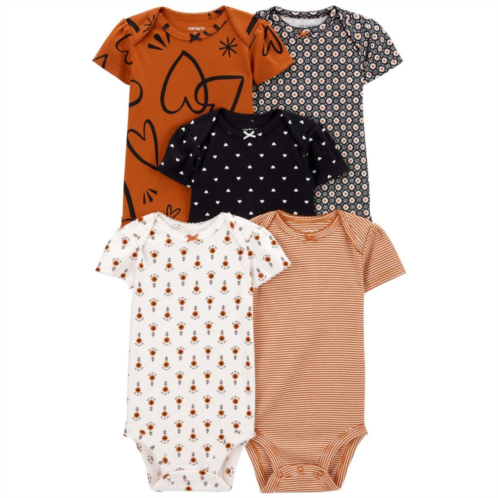 Baby Girl Carters 5-Pack Short-Sleeve Bodysuits