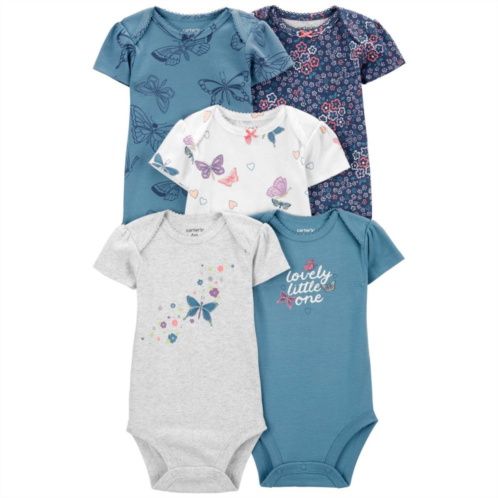 Baby Girl Carters 5-Pack Short-Sleeve Bodysuits
