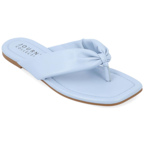 Journee Collection Kyleen Womens Faux Leather Thong Sandals
