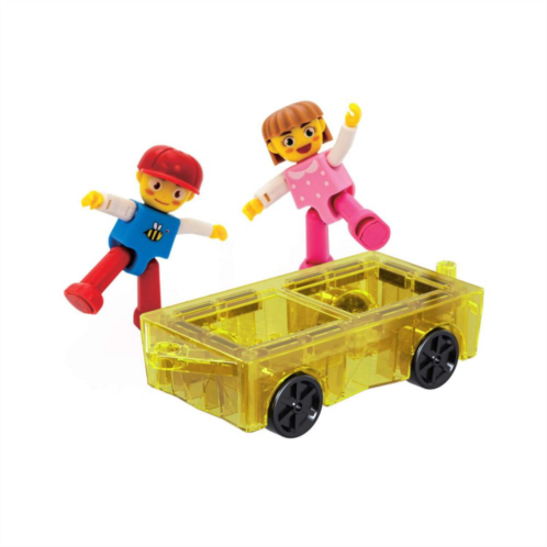 Picassotiles Mini Series Magnetic Expansion Car Set with Characters