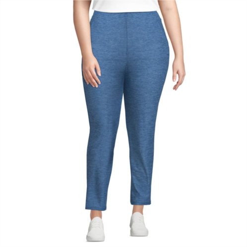 Plus Size Lands End Active High-Rise Soft Performance Refined Tapered Ankle Pants