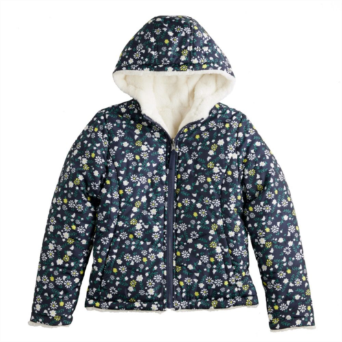 Girls 4-16 SO Reversible Faux-Fur Quilted Puffer Jacket