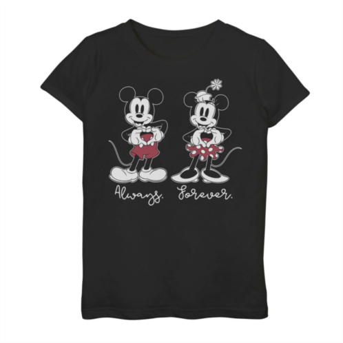 Licensed Character Girls 7-16 Mickey And Minnie Always Forever Tee