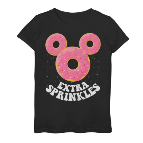 Licensed Character Girls 7-16 Mickey Mouse Donut Ears Extra Sprinkles Tee